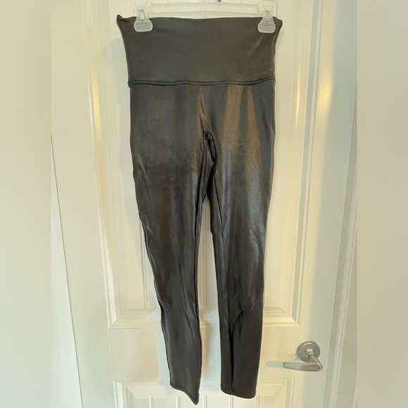 Black Faux Leather Spanx by Sara Blakely - Picture 1 of 5